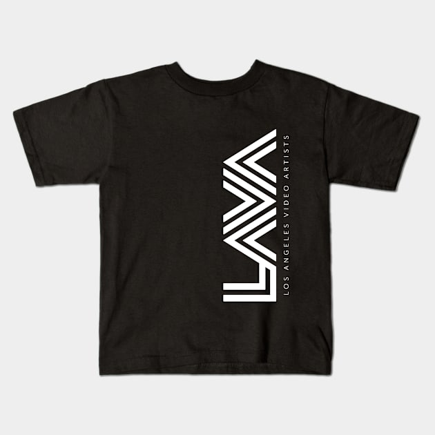 LAVA logo vert // white Kids T-Shirt by LAVA4u